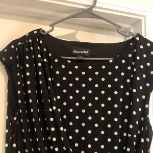 Black polkadotted dress
